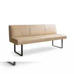 KAWOLA Esszimmerbank ELEEN Leder beige 203cm