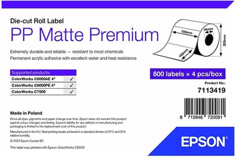 Epson 7113419 PP etiquetas mate 102 x 152 mm