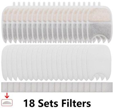 Uplift Picks Pet Water Dispenser Replacement Filters For Cat Drinking Fountain Fresh Water Care 18 Pcs
