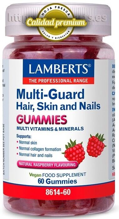 Lamberts Multi Guard Hair Skin Nails 60 Gummies Strawberry