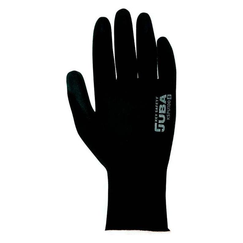Juba Polyester glove with polyurethane palm, keep safe, black, s-10 xl (10, XL) (65399877)