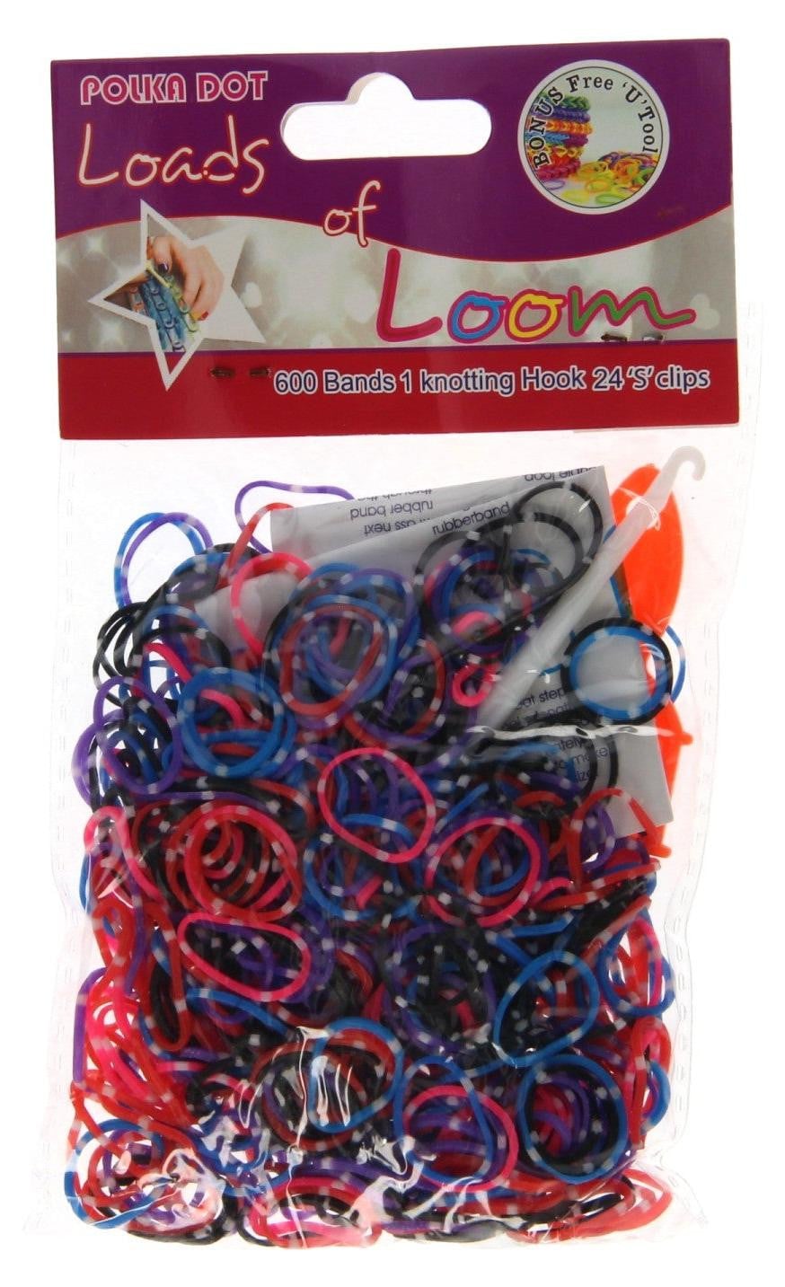 Loom Bands set met stippen, 600 stuks