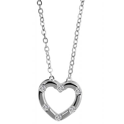 Kette mit Anhänger ADELIA´S, silber (silber, herz), Halsketten, Damen, Silber 925 (Sterlingsilber)