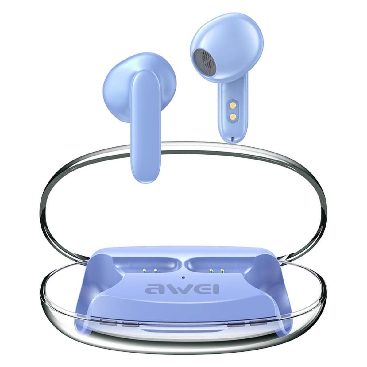 Awei słuchawki Bluetooth 5.3 T85 ENC TWS + stacja dokująca niebieski/blue (Kabellos) (AWE000179)