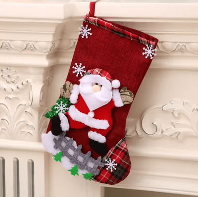 Inspire Picks Mini Christmas Stocking Ornament Cute Holiday Candy Bag & Tree Decoration santa Claus
