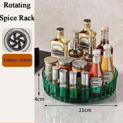 Inspired Finds 360 Rotating Lazy Susan Organizer Tray For Spices, Cosmetics, Fruit & Cabinet Storage 8.27in Green