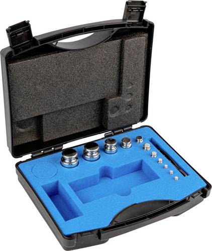 Kern 314-044 Gewichtssatz, E2, 1 g - 200 g, Knopf, Edelstahl poliert, im Kunststoffkoffer