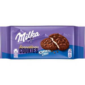 Milka Kekse Cookies Sensations Oreo, mit Cremefüllung, 154 g