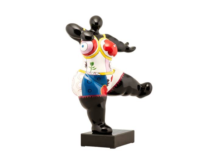 Handgefertigte Design Skulptur „Hommage an Niki de Saint Phalle I“ 53 x 36 cm Multicolor Crea Collection