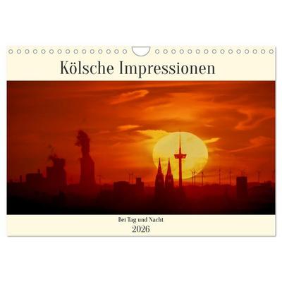 Kölsche Impressionen bei Tag und Nacht (Wandkalender 2026 DIN A4 quer), CALVENDO Monatskalender