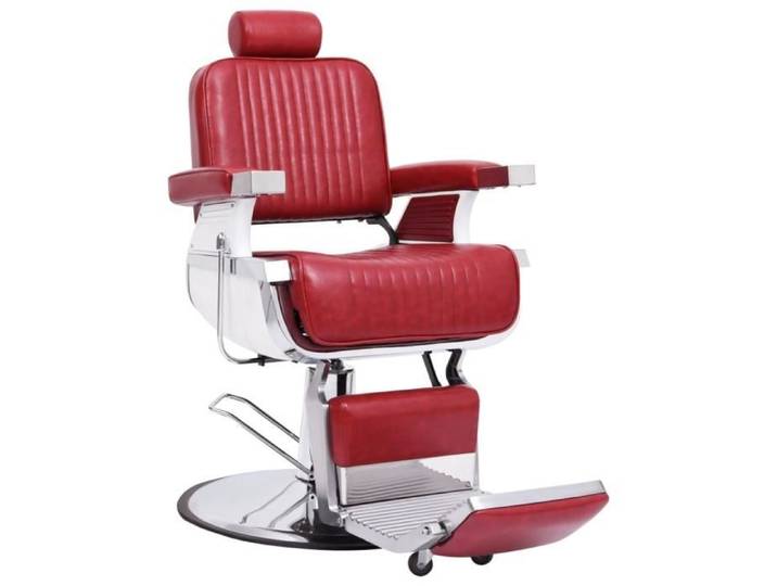 Chaise de barbier Rouge 68x69x116 cm Similicuir