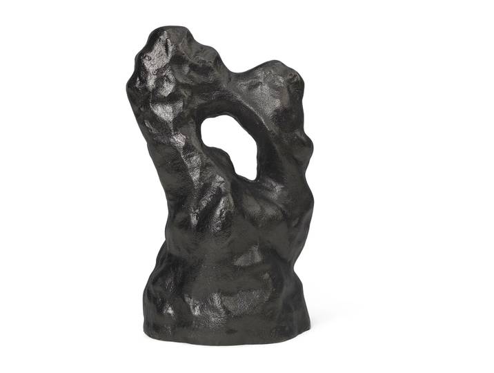 Ferm Living Grotto Skulptur Blackened Aluminium