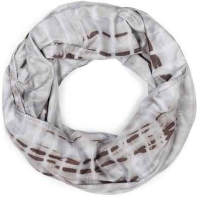 Loop STYLEBREAKER "Loop Schal Batik Streifen", Damen, grau (hellgrau, oliv), Obermaterial: 50% Viskose CV. 50% Polyester PES., Modisch, Modetücher Loop