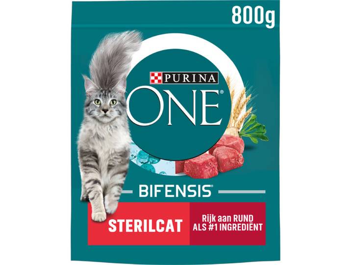 Purina ONE Sterilcat Rund &amp; Granen Gesteriliseerde Kattenvoeding 800 g