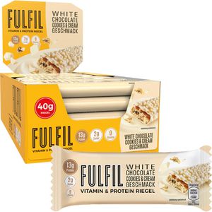 FULFIL Proteinriegel Vitamin & Protein, 15 Riegel, Choc Cookies & Cream, je 40g, pro Riegel 13g Protein
