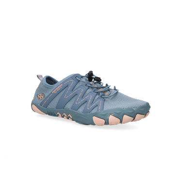 Barfußschuh DOCKERS BY GERLI, Damen, Gr. 38, blau (blau, rosa), Synthetik, Textil, Schuhe Barfußschuh, Sneaker, Slipper, Freizeitschuh mit bequemen Vorfußbereich