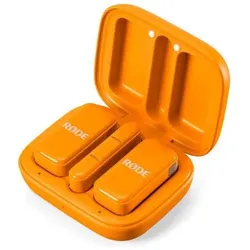 RØDE Wireless Micro Drahtloses Mikrofon-System USB-C Orange mit Tuch, Mikrofon