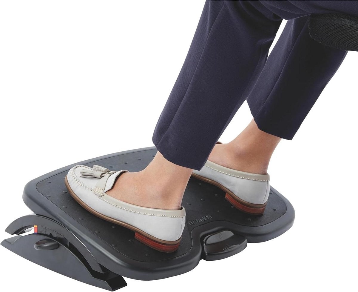 Ergonomische Voetensteun Onder Bureau met SmartFit Systeem - Verstelbare Voetenbank - Zwart