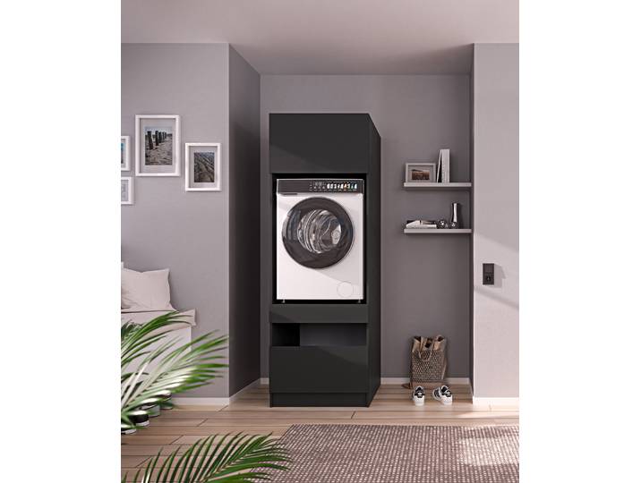 Meuble pour machine à laver 68cm Gris/Anthracite