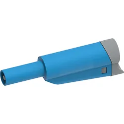 PJP 1076-BL - DIY Bananenstecker, 4 mm, stapelbar, blau