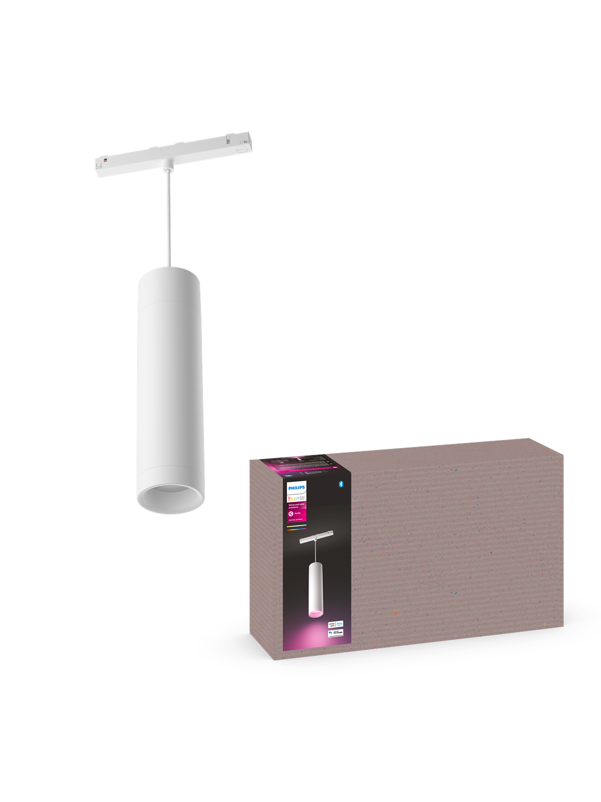 Philips Hue Perifo Ceiling Pendant Cylinder Lamp - White