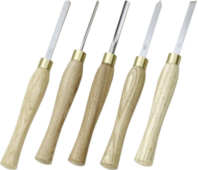 Proxxon Jeu de ciseaux à bois HSS, 5 pièces dans un coffret en bois (27023)
