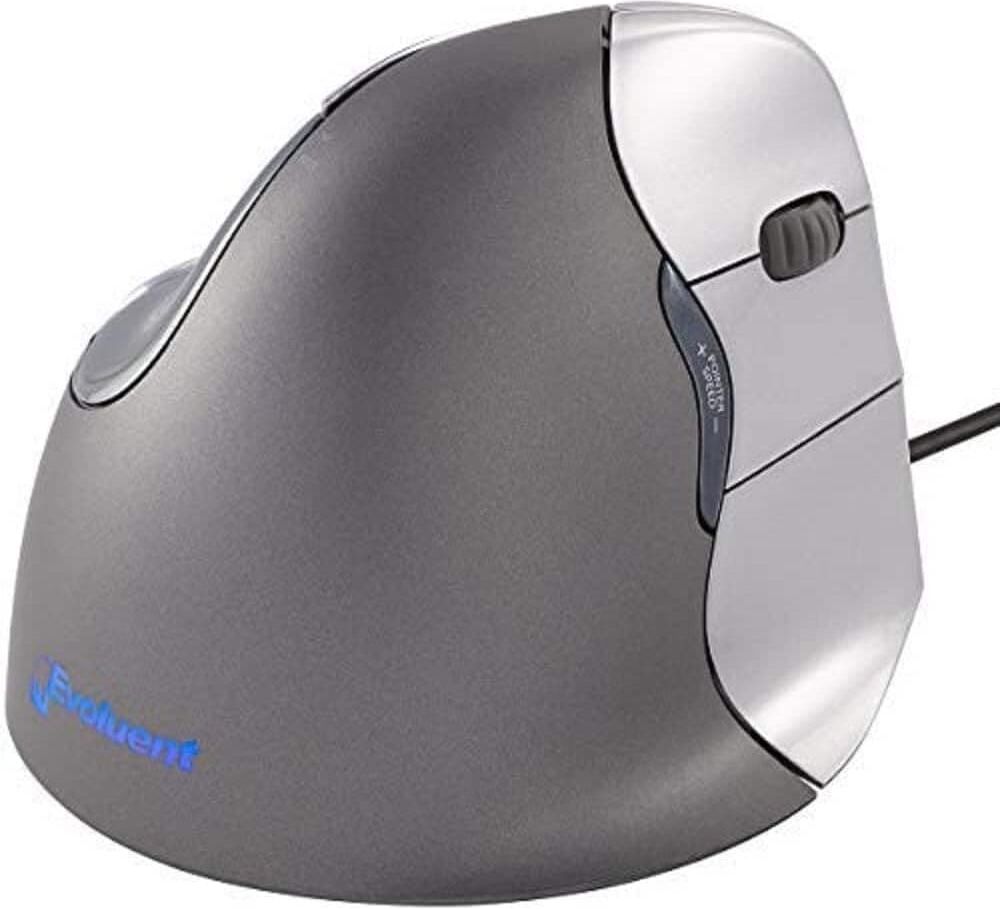 Ergonomic mouse Evoluent VerticalMouse 4 Right Regular Grey/Silver, Medium/Large, Used - Like New