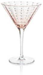 Zodax Pescara White Dot Martini Glasses, Set of 4