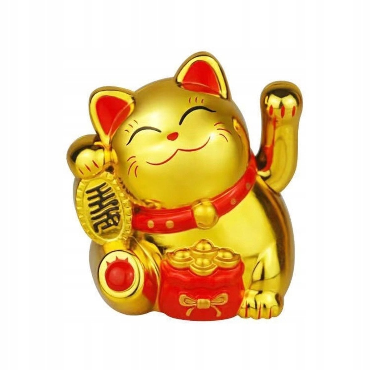 Merkloze Zonne-energie Maneki-Neko Gelukskatje - Gouden Decoratie voor op tafel