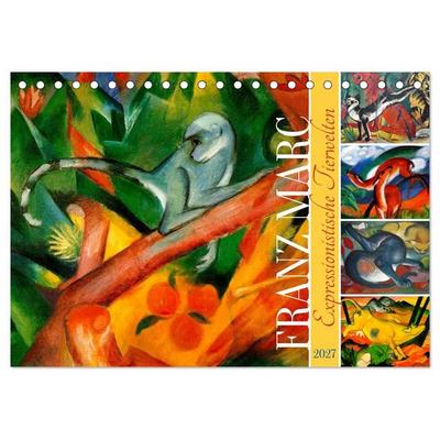 Expressionistische Tierwelten (Tischkalender 2027 DIN A5 quer), CALVENDO Monatskalender
