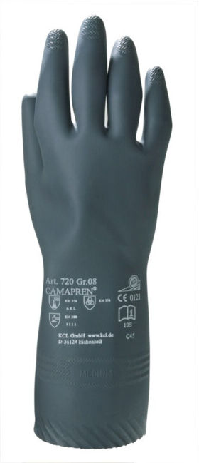 Gant protection chimique Camapren 720 T. 8 noir EN 388, EN 374 cat. III ; Honeywell (720/8)