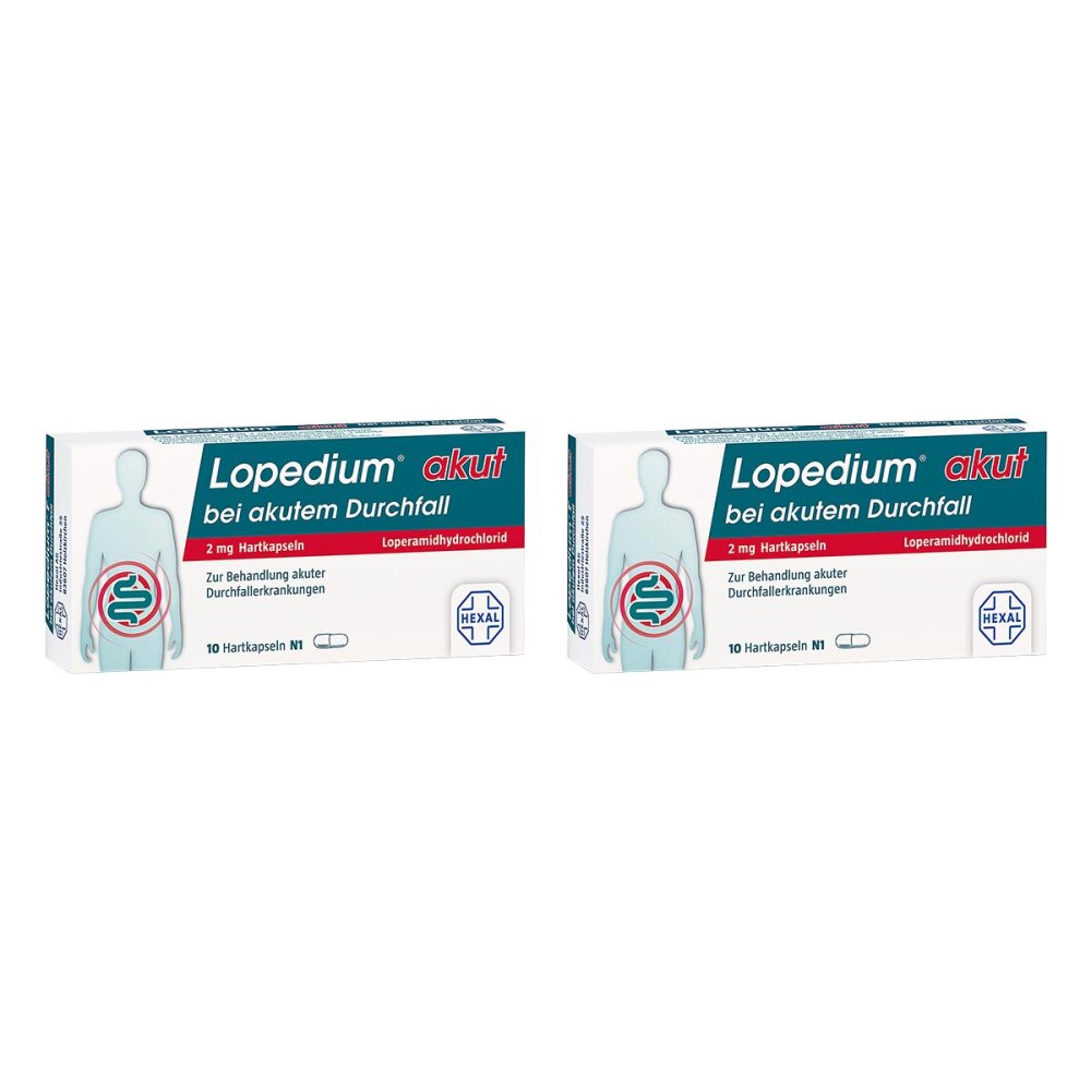 Hexal AG Lopedium® akut bei akutem Durchfall 2 mg Hartkapseln 08104394