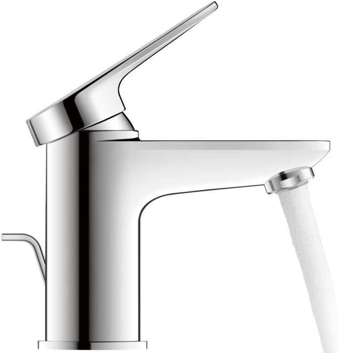 Duravit S Wave Waschtischarmatur WA1010001010 Ausladung 95mm, mit Zugstangen-Ablaufgarnitur, chrom