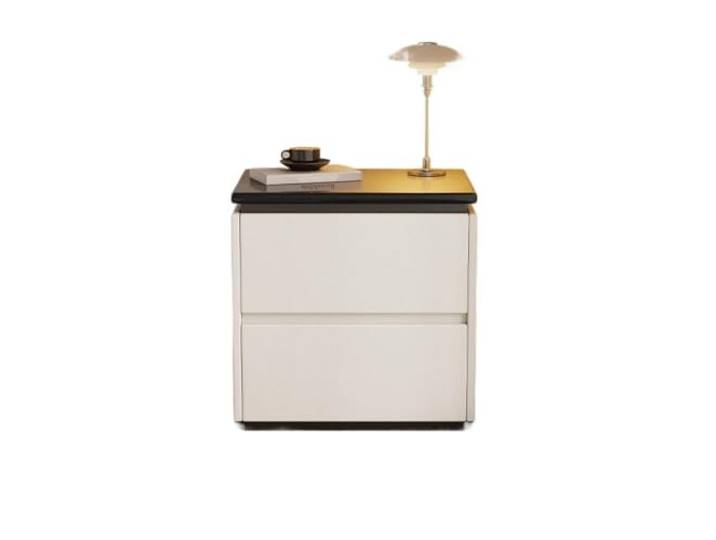 FZL02068LM Zimmer Nachttisch aus massivem Holz, einfache Aufbewahrung Schrank kleine Seite(Groß)