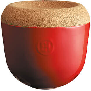 Emile Henry Burgundy Garlic Pot
