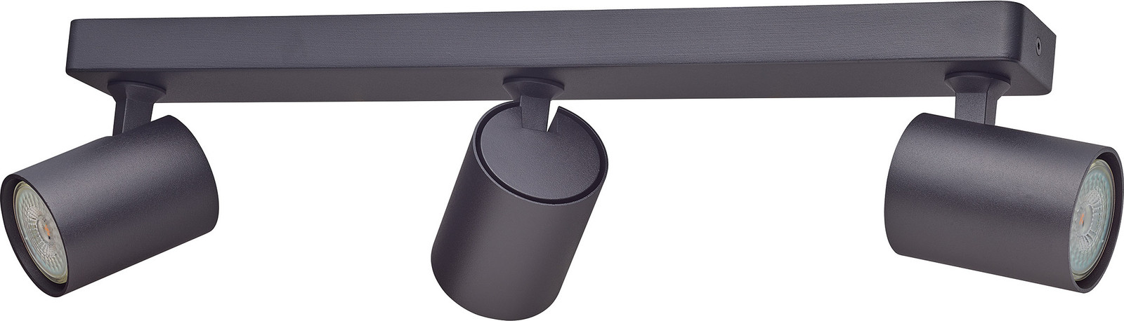 Oktaplex 3-voudige LED inbouwspot GU10 verstelbare spotbalk zwart