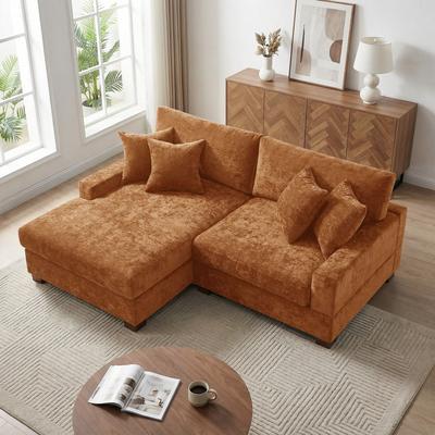 Lumibee Oversized Modern Chenille Modular Sectional Sofa with Chaise