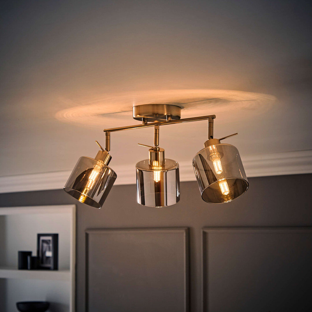 Metro Delajah Glass Spotlight Chrome 20.5cm H X 45cm W X 14cm D