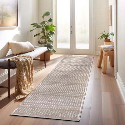 World Rug Gallery Contemporary Minimalistic Stripe LInes Area Rug