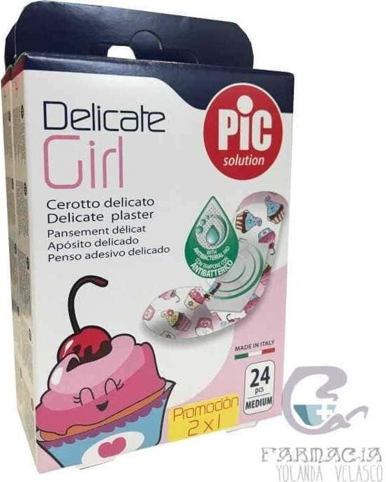 PIC Solution Delicate Antibac Kids Girl 19X72Mm 24 uds
