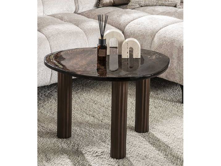 Couchtisch Mira 3 , Glas , Antikkupfer