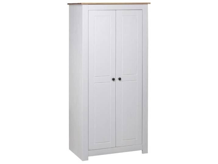 Garde-robe - AKOZON - Panama - 80x50x171 5 cm - Bois massif - 2 portes