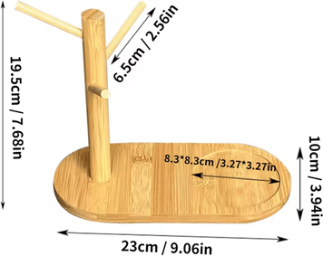 Inspire Curations Bamboo Mug Tree Coffee Cup Holder ck3