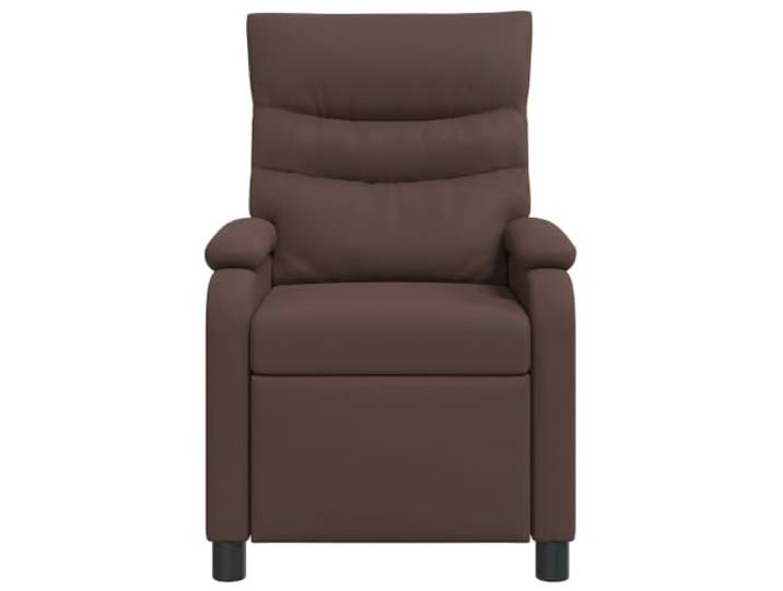 Sessel Recliner Braun Kunstleder mit verstellbarer Rückenlehne 115-160 Grad 115-160° verstellbar, Kunstleder, stabiler Rahmen, Schaumstoff und Faser, moderner Stil