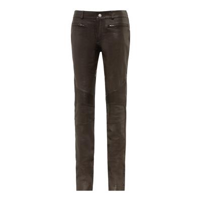Bikerhose RICANO "Lederhose Donna", Damen, Gr. S, Länge 34, braun, Obermaterial: 100% Ziegennappaleder GONA., schmal, Hosen, Handgefertigt aus echtem Leder