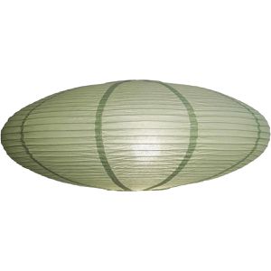 Nordlux Lampenschirm Villo, oval, grün, Ø 60 cm, aus Papier
