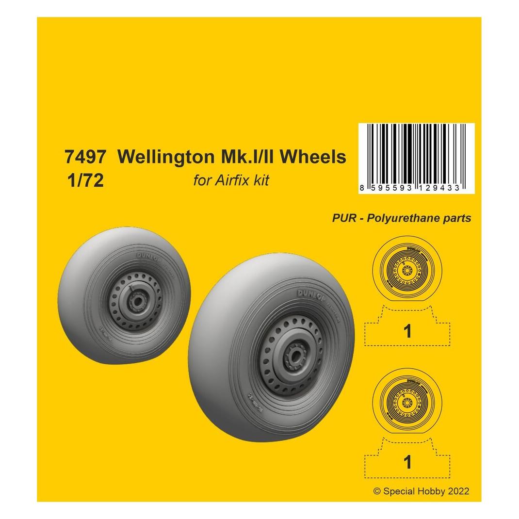 CMK Wellington Mk.II Wheels 1/72 / for Airfix kit (129-7497)