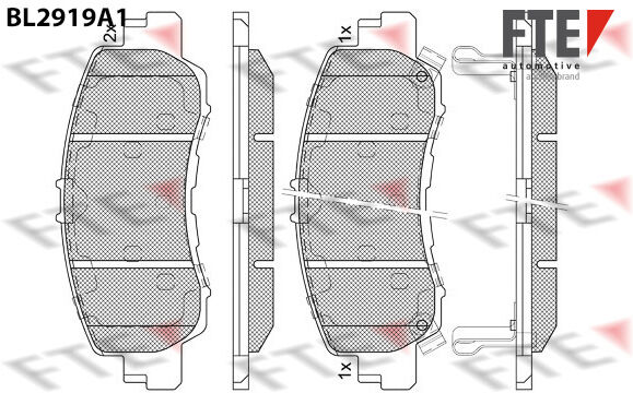 Fte Bremsbelagsatz, Scheibenbremse 9011162 Vorderachse Für Mitsubishi