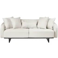 3-SITZER-SOFA Stoff Cremeweiß Svanek