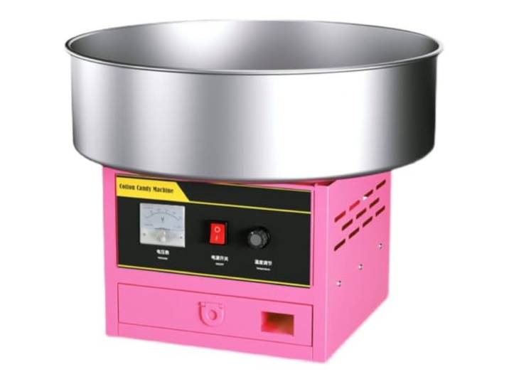 Elektrische 1200W-Zuckerwattemaschine, für Kindergeburtstage Familienfeiern Gewerbliche Zuckerwattemaschine mit 45-cm-Edelstahlschüssel (17,7 Zoll), Zuckerlöffel und Schublade
